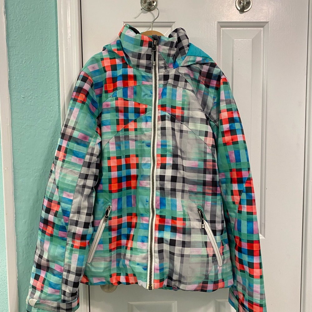 Obermeyer Vibrant Checkered Weather/Ski Jacket